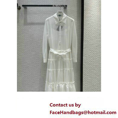 prada white poplin dress 2023