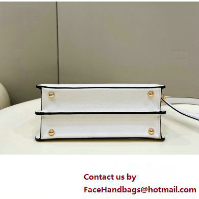 Fendi Peekaboo ISeeU Small Bag in nappa Leather White 2024 Fendi Peekaboo ISeeU Small Bag in nappa Leather White 2024