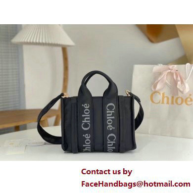 chloe small Woody tote bag in Recycled nylon with Chloe logo black 2025 chloe small Woody tote bag in Recycled nylon with Chloe logo black 2025