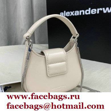 Alexander Wang W Legacy Micro Hobo Bag In Leather Creamy 2022