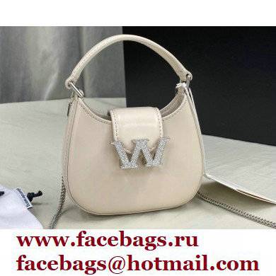 Alexander Wang W Legacy Micro Hobo Bag In Leather Creamy 2022 - Click Image to Close