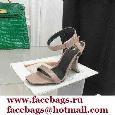 Balmain Heel 10.5cm Leather Ultima Sandals Nude 2022 - Click Image to Close