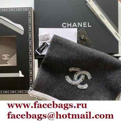 CHANEL LOGO Embroidery CASHMERE BLACK 2022
