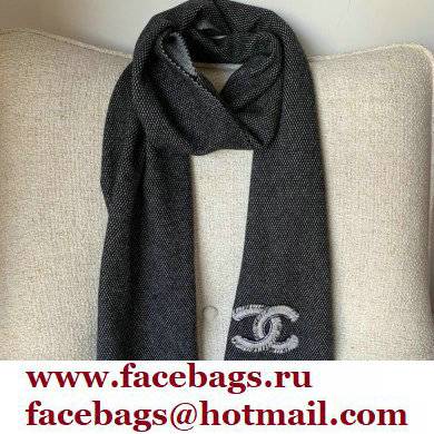 CHANEL LOGO Embroidery CASHMERE BLACK 2022 - Click Image to Close