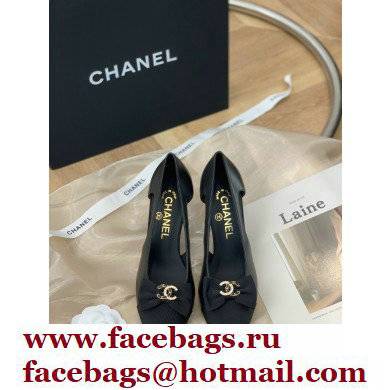 Chanel CC Logo and Bow Pumps Black 2022 - Click Image to Close