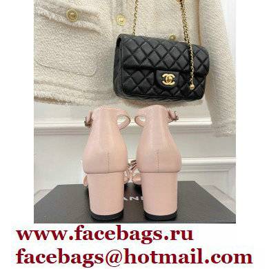 Chanel CC Logo and Bow Sandals Light Pink 2022 - Click Image to Close