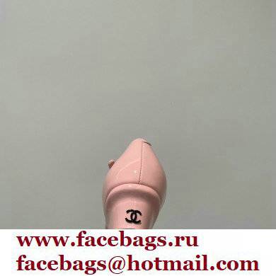 Chanel Heel 3cm Open Shoes G38571 Patent Pink 2022