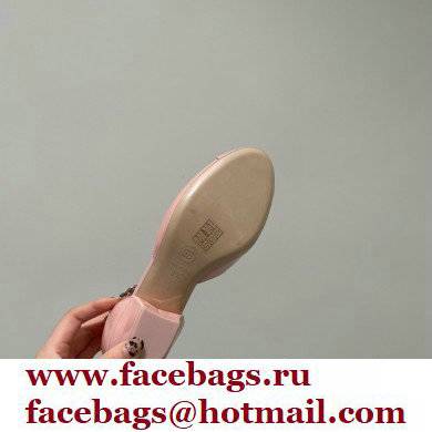 Chanel Heel 3cm Open Shoes G38571 Patent Pink 2022 - Click Image to Close