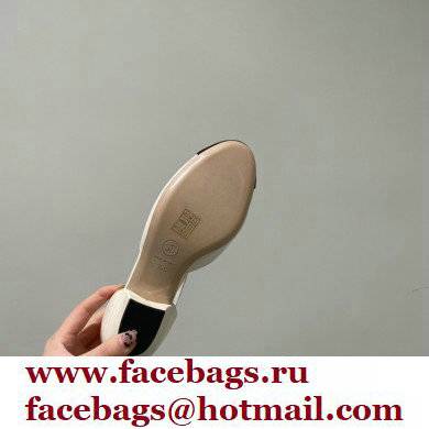 Chanel Heel 3cm Open Shoes G38571 Patent White/Black 2022