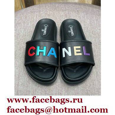 Chanel Lambskin Mules G38933 Black 2022