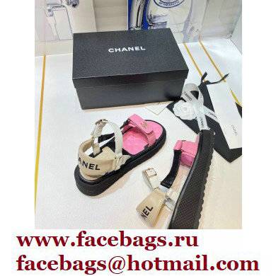 Chanel Lambskin Sandals G38880 Black/Pink/White/Beige 2022