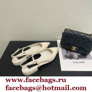 Chanel Open Shoes G38731 Patent White 2022 - Click Image to Close