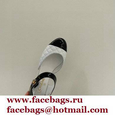 Chanel Patent Quilting Open Shoes White 2022