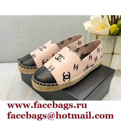 Chanel Printed Lambskin Espadrilles G38628 Light Pink 2022 - Click Image to Close