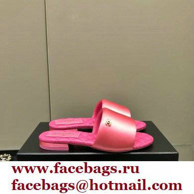 Chanel Satin Mules G38858 Pink 2022