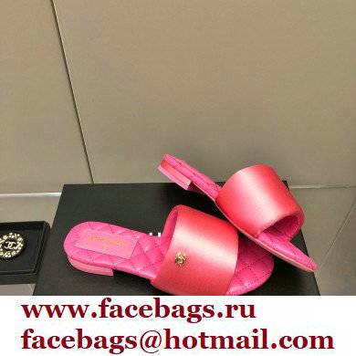 Chanel Satin Mules G38858 Pink 2022