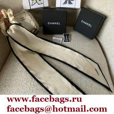 Chanel Silk Twill Slim Bandeau Scarf 9x100cm 06 2022