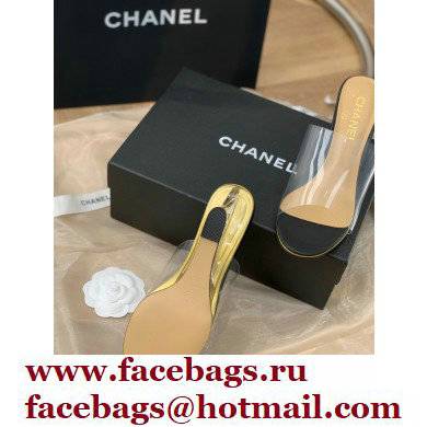 Chanel Transparent PVC Wedge Mules Black 2022
