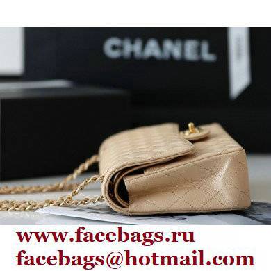 Chanel top Quality Medium Classic Flap Bag 1112 in Caviar Leather beige with gold Hardware