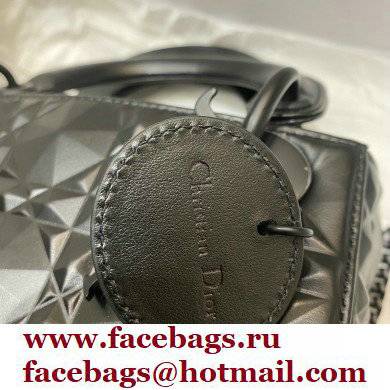 DIOR Black Cannage Calfskin with Diamond Motif MINI LADY DIOR BAG 2022