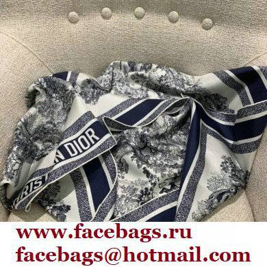 DIOR Toile de Jouy Sauvage Square Scarf navy 2022