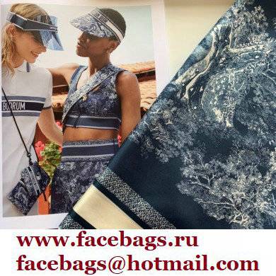 DIOR Toile de Jouy Sauvage Square Scarf navy blue 2022 - Click Image to Close