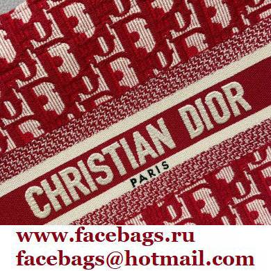 Dior Burgundy Oblique Jacquard NEW Small Dior Book Tote bag 2022