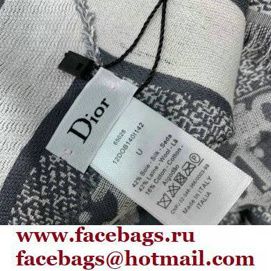 Dior Cashmere and Linen Oblique Shawl gray 2022 - Click Image to Close
