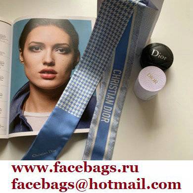 Dior blue Des Vents and White Silk Twill 30 Montaigne Mitzah Scarf 2022 Dior blue Des Vents and White Silk Twill 30 Montaigne Mitzah Scarf 2022