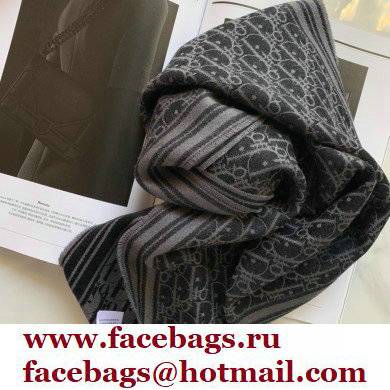 Dior men's Cashmere oblique scarf black 2022