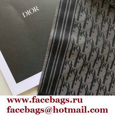 Dior men's Cashmere oblique scarf black 2022