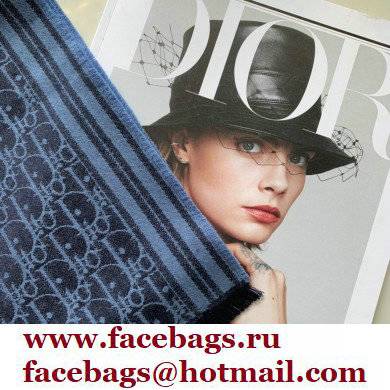 Dior men's Cashmere oblique scarf blue 2022