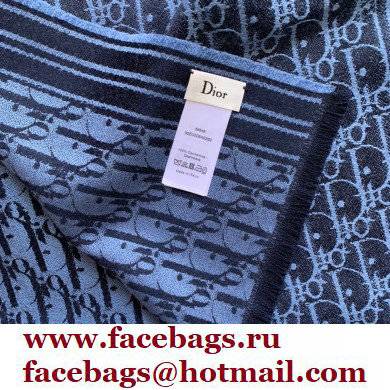 Dior men's Cashmere oblique scarf blue 2022