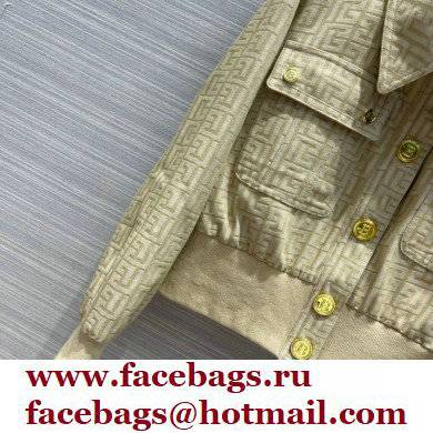 FENDI LOGO PRINTED COAT AND PANTS beige 2022 - Click Image to Close