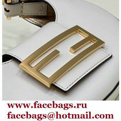 Fendi leather Cookie Mini Hobo Bag White 2022