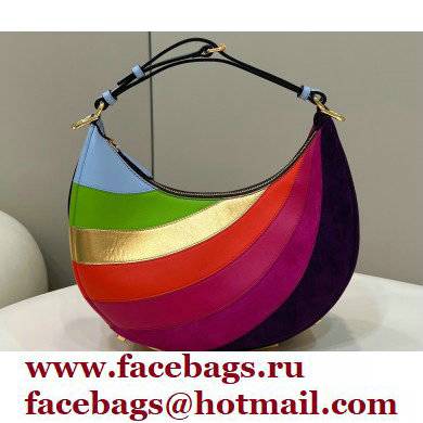 Fendi leather Fendigraphy Small Hobo Bag with multicolor inlay 2022