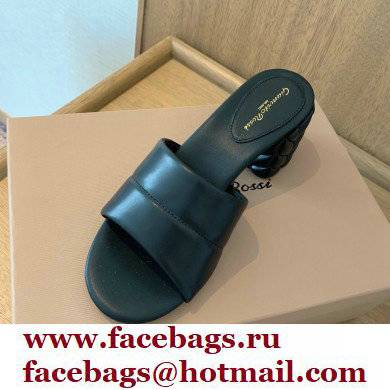 Gianvito Rossi Heel 6cm FLOREA Mules Black 2022 - Click Image to Close