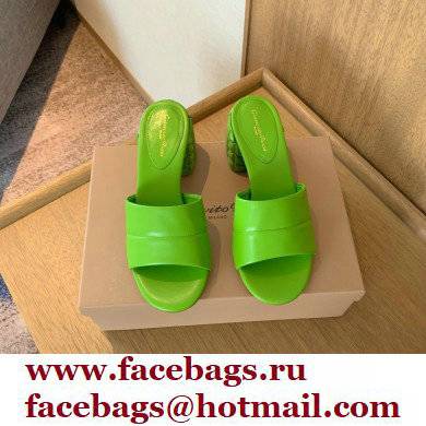 Gianvito Rossi Heel 6cm FLOREA Mules Green 2022 - Click Image to Close