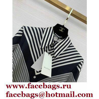 Gucci Diagonal print silk shirt 2022