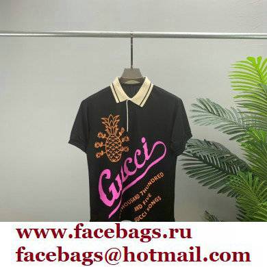 Gucci Pineapple polo shirt black 2022