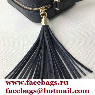 Gucci Soho Small Leather Disco Bag 308364 Dark Blue - Click Image to Close