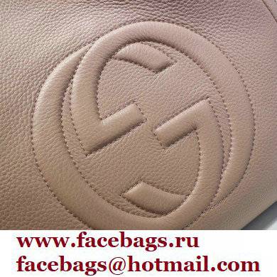 Gucci Soho Tassel Leather Shoulder Bag 282309 Nude Pink