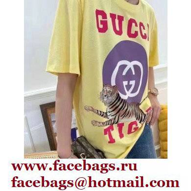 Gucci Tiger Interlocking G T-shirt YELLOW 2022