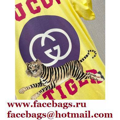 Gucci Tiger Interlocking G T-shirt YELLOW 2022
