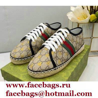 Gucci maxi GG Canvas Espadrilles Bee Beige with Web 2022