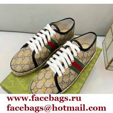Gucci maxi GG Canvas Espadrilles Bee Beige with Web 2022
