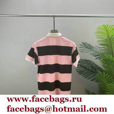 Gucci striped Pineapple polo shirt pink 2022
