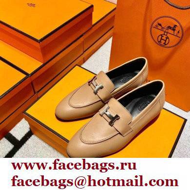 Hermes Leather royal Loafers tan