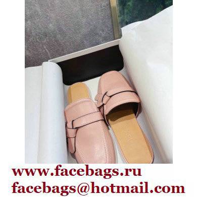 Loewe Gate flat mules in calfskin Nude Pink 2022 - Click Image to Close