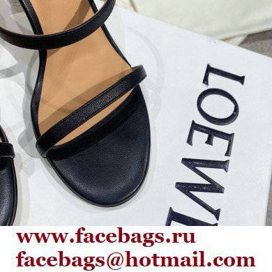 Loewe Nail polish sandals Black/Silver 2022